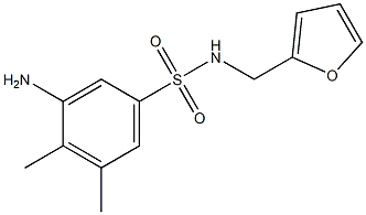 3-amino-N-(furan-2-ylmethyl)-4,5-dimethylbenzene-1-sulfonamide Struktur