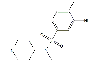 3-amino-N,4-dimethyl-N-(1-methylpiperidin-4-yl)benzene-1-sulfonamide Struktur