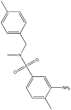 3-amino-N,4-dimethyl-N-[(4-methylphenyl)methyl]benzene-1-sulfonamide Struktur