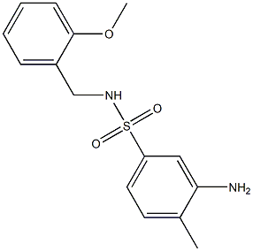 3-amino-N-[(2-methoxyphenyl)methyl]-4-methylbenzene-1-sulfonamide Struktur