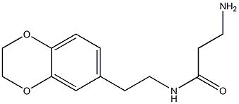 3-amino-N-[2-(2,3-dihydro-1,4-benzodioxin-6-yl)ethyl]propanamide Struktur