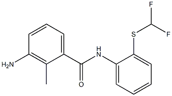 3-amino-N-{2-[(difluoromethyl)sulfanyl]phenyl}-2-methylbenzamide Struktur