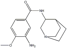 3-amino-N-1-azabicyclo[2.2.2]oct-3-yl-4-methoxybenzamide Struktur