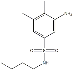 3-amino-N-butyl-4,5-dimethylbenzene-1-sulfonamide Struktur