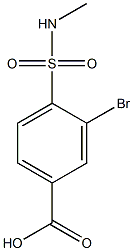 3-bromo-4-(methylsulfamoyl)benzoic acid Struktur