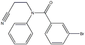 3-bromo-N-(2-cyanoethyl)-N-phenylbenzamide Struktur