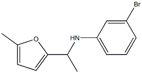 3-bromo-N-[1-(5-methylfuran-2-yl)ethyl]aniline Struktur