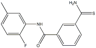 3-carbamothioyl-N-(2-fluoro-5-methylphenyl)benzamide Struktur