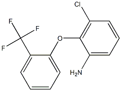 3-chloro-2-[2-(trifluoromethyl)phenoxy]aniline Struktur