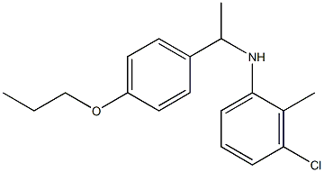 3-chloro-2-methyl-N-[1-(4-propoxyphenyl)ethyl]aniline Struktur