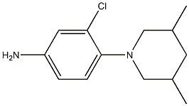 3-chloro-4-(3,5-dimethylpiperidin-1-yl)aniline Struktur