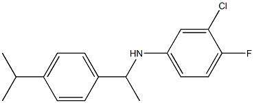 3-chloro-4-fluoro-N-{1-[4-(propan-2-yl)phenyl]ethyl}aniline Struktur