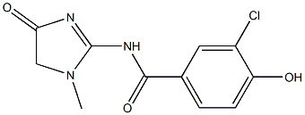 3-chloro-4-hydroxy-N-(1-methyl-4-oxo-4,5-dihydro-1H-imidazol-2-yl)benzamide Struktur