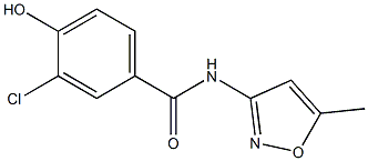 3-chloro-4-hydroxy-N-(5-methyl-1,2-oxazol-3-yl)benzamide Struktur