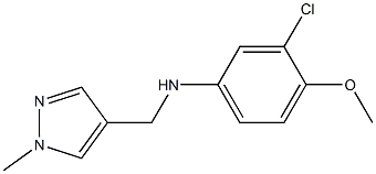 3-chloro-4-methoxy-N-[(1-methyl-1H-pyrazol-4-yl)methyl]aniline Struktur