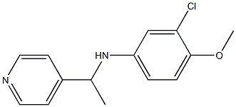 3-chloro-4-methoxy-N-[1-(pyridin-4-yl)ethyl]aniline Struktur