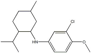 3-chloro-4-methoxy-N-[5-methyl-2-(propan-2-yl)cyclohexyl]aniline Struktur