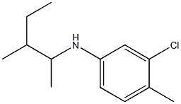 3-chloro-4-methyl-N-(3-methylpentan-2-yl)aniline Struktur