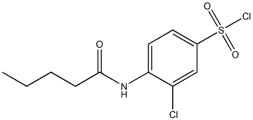 3-chloro-4-pentanamidobenzene-1-sulfonyl chloride Struktur