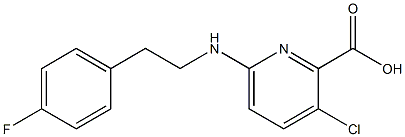 3-chloro-6-{[2-(4-fluorophenyl)ethyl]amino}pyridine-2-carboxylic acid Struktur