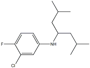 3-chloro-N-(2,6-dimethylheptan-4-yl)-4-fluoroaniline Struktur