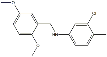 3-chloro-N-[(2,5-dimethoxyphenyl)methyl]-4-methylaniline Struktur