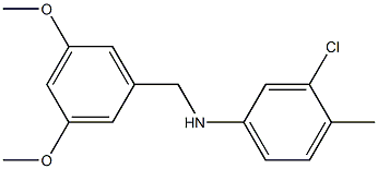 3-chloro-N-[(3,5-dimethoxyphenyl)methyl]-4-methylaniline Struktur