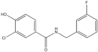 3-chloro-N-[(3-fluorophenyl)methyl]-4-hydroxybenzamide Struktur