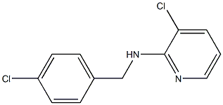 3-chloro-N-[(4-chlorophenyl)methyl]pyridin-2-amine Struktur