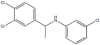 3-chloro-N-[1-(3,4-dichlorophenyl)ethyl]aniline Struktur