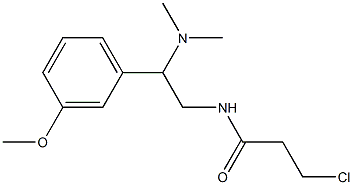 3-chloro-N-[2-(dimethylamino)-2-(3-methoxyphenyl)ethyl]propanamide Struktur