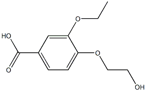 3-ethoxy-4-(2-hydroxyethoxy)benzoic acid Struktur