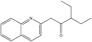 3-ethyl-1-(quinolin-2-yl)pentan-2-one Struktur