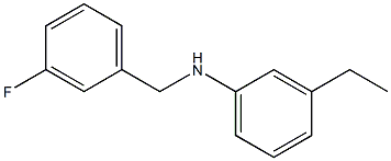 3-ethyl-N-[(3-fluorophenyl)methyl]aniline Struktur