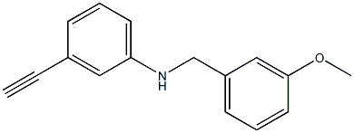 3-ethynyl-N-[(3-methoxyphenyl)methyl]aniline Struktur