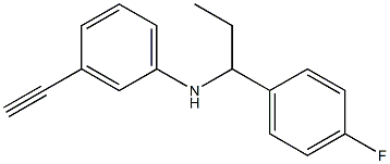 3-ethynyl-N-[1-(4-fluorophenyl)propyl]aniline Struktur