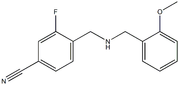 3-fluoro-4-({[(2-methoxyphenyl)methyl]amino}methyl)benzonitrile Struktur