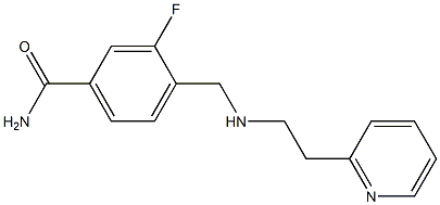 3-fluoro-4-({[2-(pyridin-2-yl)ethyl]amino}methyl)benzamide Struktur