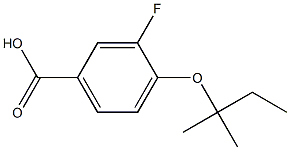 3-fluoro-4-[(2-methylbutan-2-yl)oxy]benzoic acid Struktur