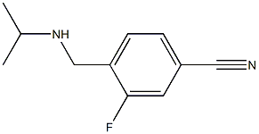 3-fluoro-4-[(propan-2-ylamino)methyl]benzonitrile Struktur