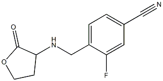 3-fluoro-4-{[(2-oxooxolan-3-yl)amino]methyl}benzonitrile Struktur