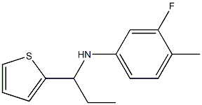 3-fluoro-4-methyl-N-[1-(thiophen-2-yl)propyl]aniline Struktur