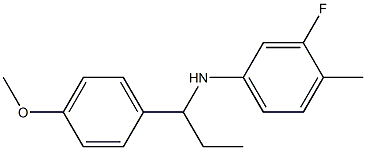 3-fluoro-N-[1-(4-methoxyphenyl)propyl]-4-methylaniline Struktur