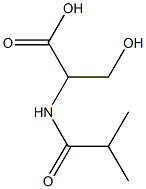 3-hydroxy-2-(isobutyrylamino)propanoic acid Struktur