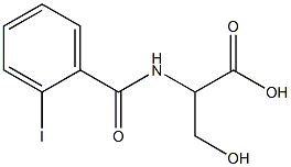 3-hydroxy-2-[(2-iodobenzoyl)amino]propanoic acid Struktur