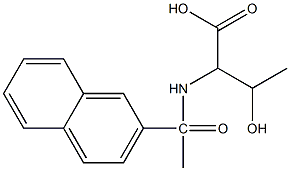 3-hydroxy-2-[1-(naphthalen-2-yl)acetamido]butanoic acid Struktur