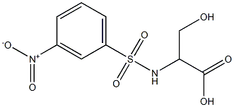 3-hydroxy-2-{[(3-nitrophenyl)sulfonyl]amino}propanoic acid Struktur