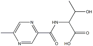 3-hydroxy-2-{[(5-methylpyrazin-2-yl)carbonyl]amino}butanoic acid Struktur