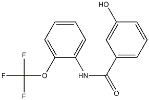 3-hydroxy-N-[2-(trifluoromethoxy)phenyl]benzamide Struktur