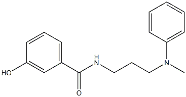 3-hydroxy-N-{3-[methyl(phenyl)amino]propyl}benzamide Struktur